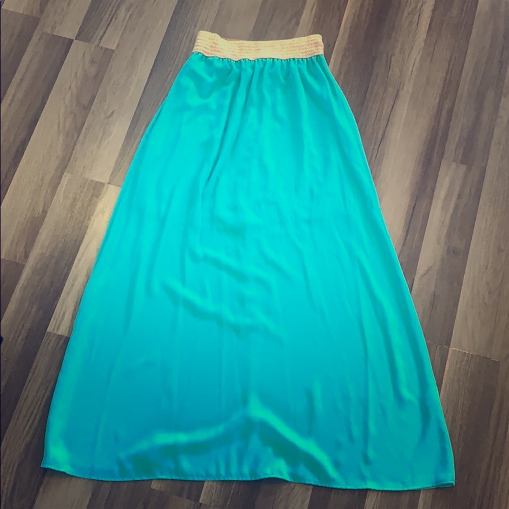 Teal Maxi Skirt